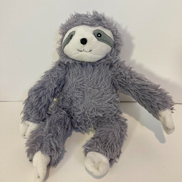 Kellytoy Gray Sloth Plush Stuffed Animal Rattle Toy 11" Baby Soft 2018 - Picture 1 of 9